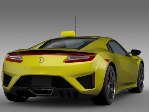 acura nsx taxi 2016 3D 모델