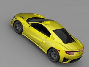 acura nsx taxi 2016 3D 모델