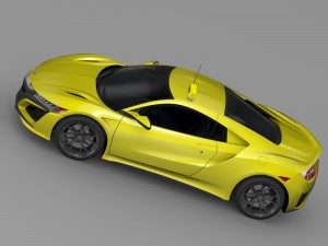 acura nsx taxi 2016 3D 모델