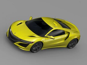 acura nsx taxi 2016 3D Model