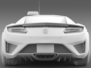acura nsx taxi 2016 3D 모델