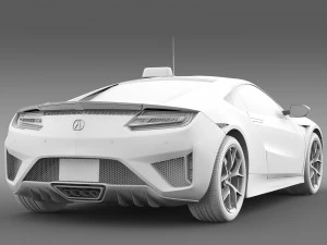 acura nsx taxi 2016 3D Model