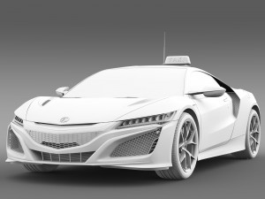 acura nsx taxi 2016 3D 모델