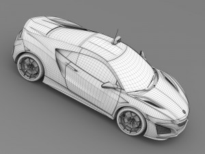 acura nsx taxi 2016 3D 모델