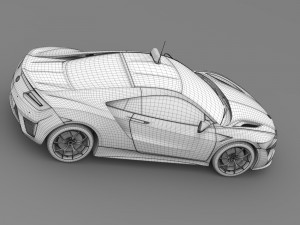 acura nsx taxi 2016 3D 모델