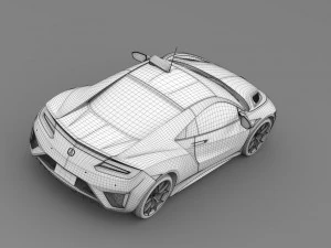 acura nsx taxi 2016 3D Model
