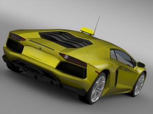 lamborghini aventador taxi 2016 3D Model