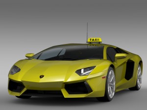 lamborghini aventador taxi 2016 3D Model