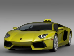 lamborghini aventador taxi 2016 3D Model