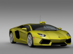 lamborghini aventador taxi 2016 3D Model