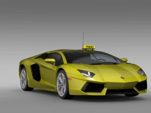 lamborghini aventador taxi 2016 3D Model