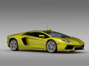 lamborghini aventador taxi 2016 3D Model