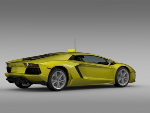 lamborghini aventador taxi 2016 3D Model