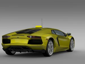 lamborghini aventador taxi 2016 3D Model