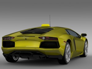 lamborghini aventador taxi 2016 3D Model
