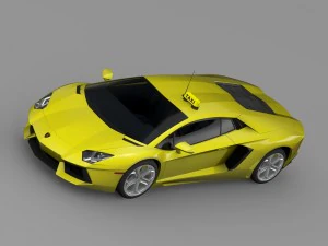 lamborghini aventador taxi 2016 3D Model