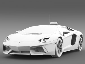 lamborghini aventador taxi 2016 3D Model