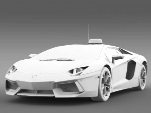 lamborghini aventador taxi 2016 3D Model