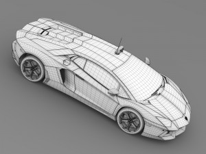 lamborghini aventador taxi 2016 3D Model