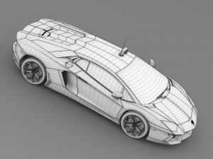 lamborghini aventador taxi 2016 3D Model