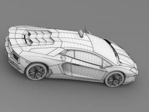 lamborghini aventador taxi 2016 3D Model