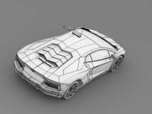 lamborghini aventador taxi 2016 3D Model