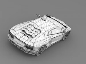 lamborghini aventador taxi 2016 3D Model