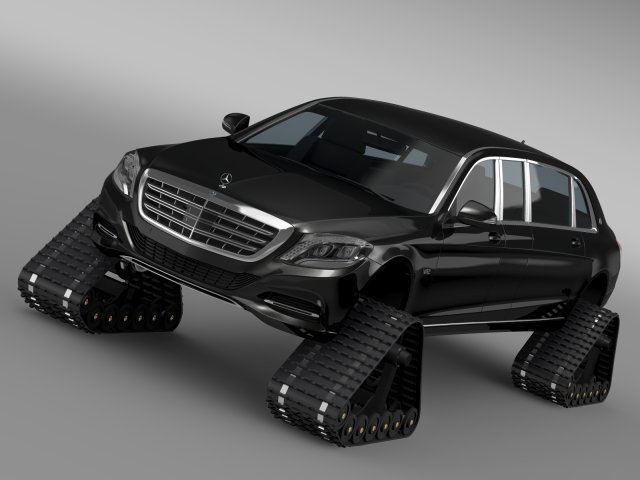 mercedes maybach pullman crawler 2016 3D 模型 .c4d .max .obj .3ds .fbx .stl .blend 