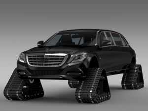 mercedes maybach pullman crawler 2016 3D 模型