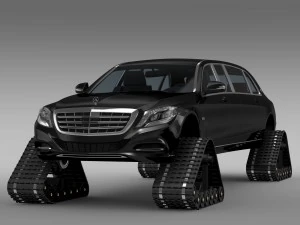 mercedes maybach pullman crawler 2016 3D Model