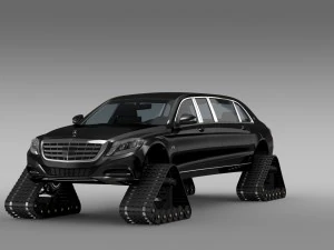mercedes maybach pullman crawler 2016 3D Model