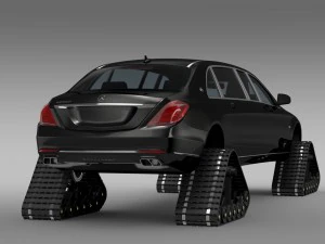 mercedes maybach pullman crawler 2016 3D Model