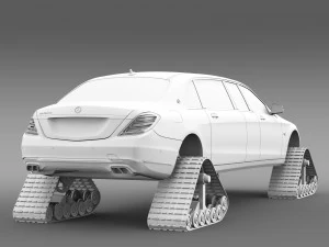 mercedes maybach pullman crawler 2016 3D Model