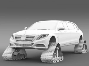 mercedes maybach pullman crawler 2016 3D Model