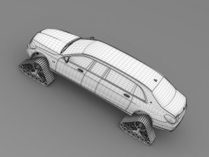 mercedes maybach pullman crawler 2016 3D 模型