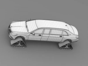mercedes maybach pullman crawler 2016 3D Model