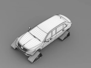 mercedes maybach pullman crawler 2016 3D Model