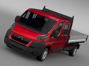 citroen jumper crew cab truck 2009-2014 3D Model