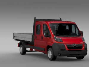 citroen jumper crew cab truck 2009-2014 3D मॉडल