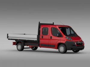 citroen jumper crew cab truck 2009-2014 3D मॉडल