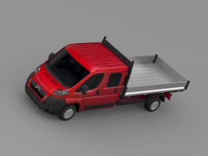 citroen jumper crew cab truck 2009-2014 3D मॉडल