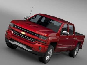 chevrolet silverado ltz z71 crew cab gmtk2 st b 3D Model