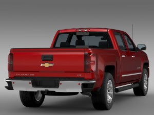 chevrolet silverado ltz z71 crew cab gmtk2 st b Modelo 3D