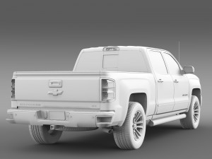 chevrolet silverado ltz z71 crew cab gmtk2 st b Modelo 3D