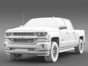 chevrolet silverado ltz z71 crew cab gmtk2 st b Modelo 3D