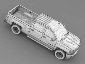 chevrolet silverado ltz z71 crew cab gmtk2 st b Modelo 3D