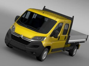 camion citroen jumper doppia cabina 2016 Modello 3D
