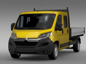 citroen jumper crew cab truck 2016 Modelo 3D