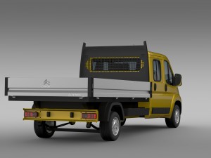 citroen jumper crew cab truck 2016 Modelo 3D