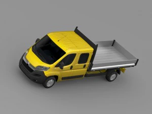 citroen jumper crew cab truck 2016 3D Model